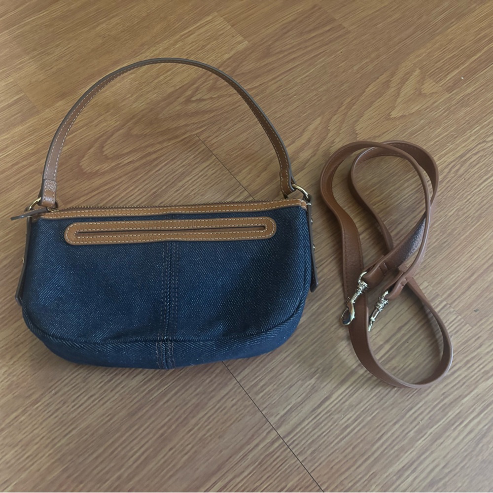 NWOT Fossil Jolie small crossbody bag in blue denim